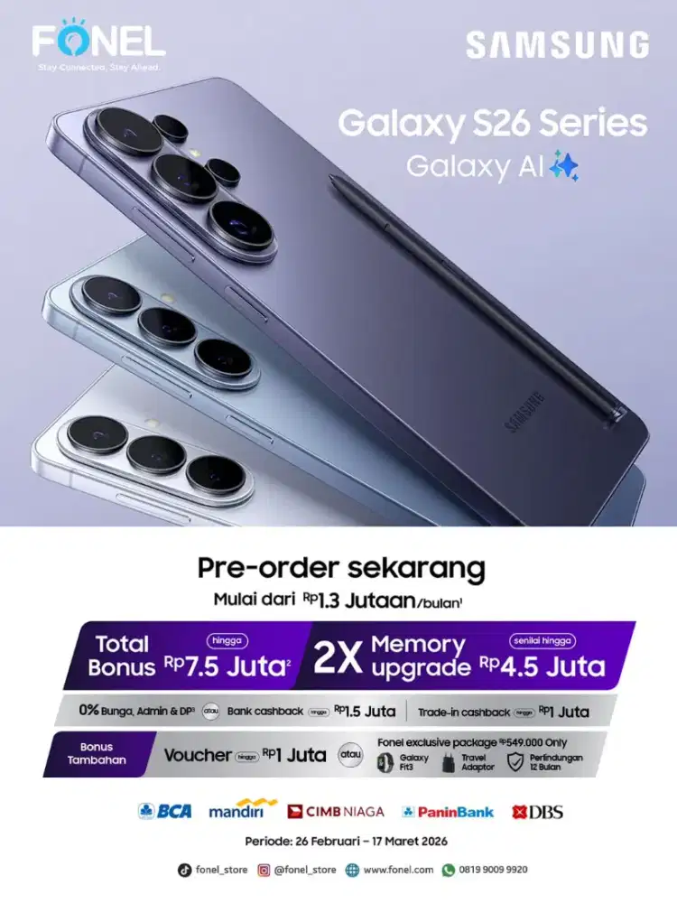 PO. Samsung Galaxy S26 series.