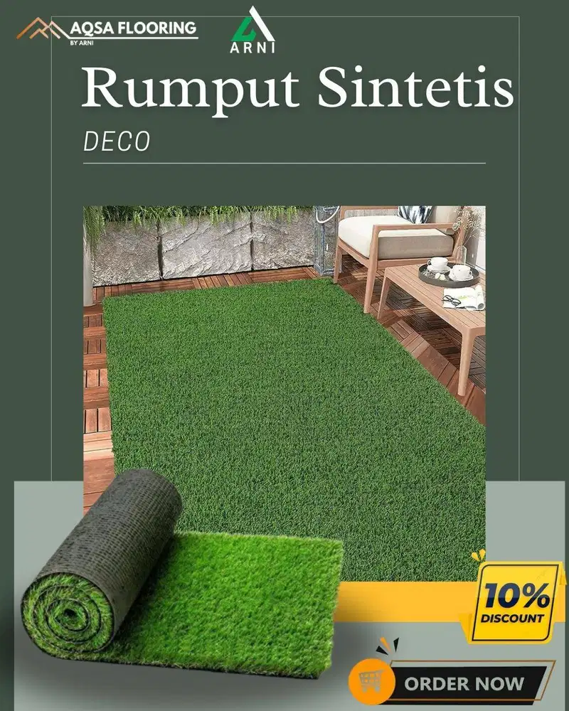 Rumput Sintetis TYPE DECCO / THICKNESS 10 mm