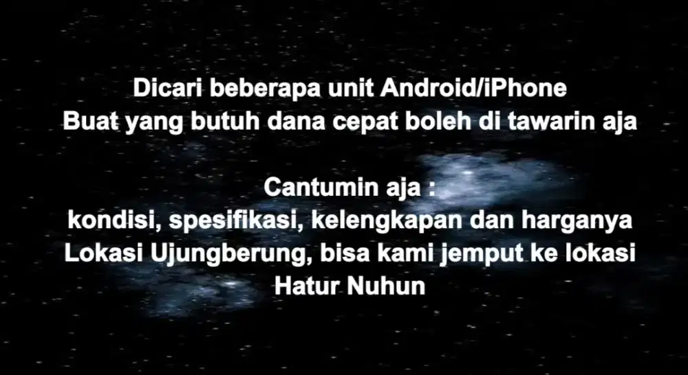 Dicari Android/iphone