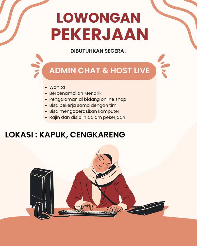 LOWONGAN KERJA ADMIN CHAT & HOST LIVE