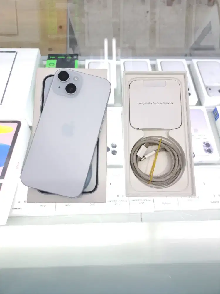 Second IPhone 15 128GB Blue Ex IBOX Mulus Like New Fullset Nego