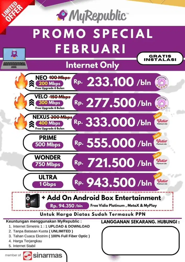 İnternet super ngebut anti ngelag myrepublic