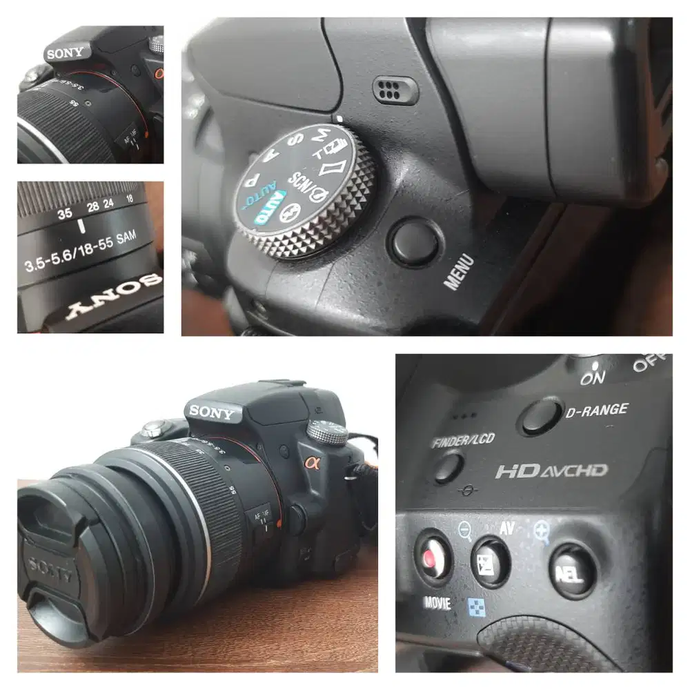 A-35 DSLR SONY ALPHA 35 18-55 Lens HD 16MP PRELOVED SEKEN