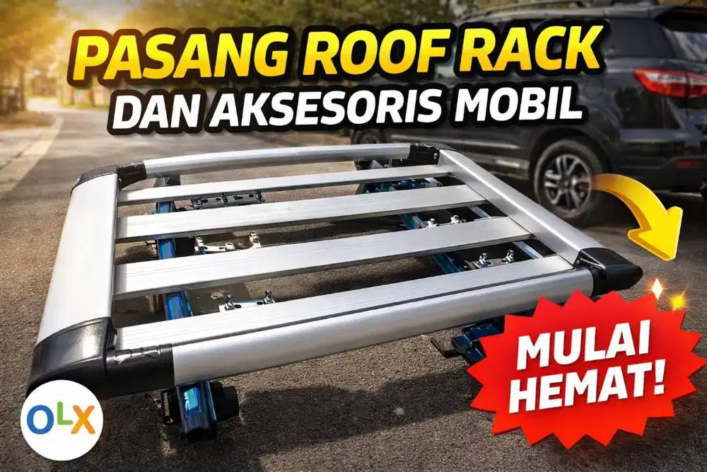 Jual pasang rak atas aluminium roofrack crossbar roofbox mobil Jakarta