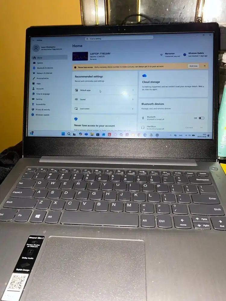 Lenovo Ideapad 3 RAM 4 / 238GB