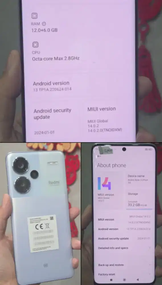 Second Xiaomi Note 13 Pro+ 12+12/512GB Ex Display