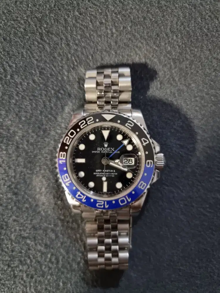 Jam tangan RLX Gmt master II Batman Swiss