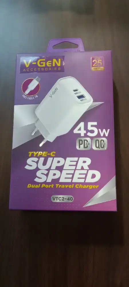 Adaptor Charger V-GeN VTC2-40 Dual Port