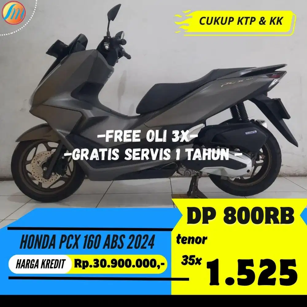 HONDA PCX 160 ABS 2024 DP CUKUP 800RB ANGSURAN TERJANGKAU BERGARANSI