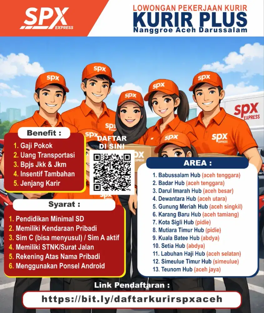 Lowongan kurir plus spx sxpress