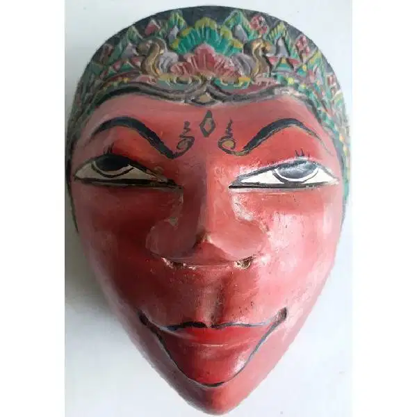 Antik seni pahatan topeng kayu primitif antik Chinese oriental