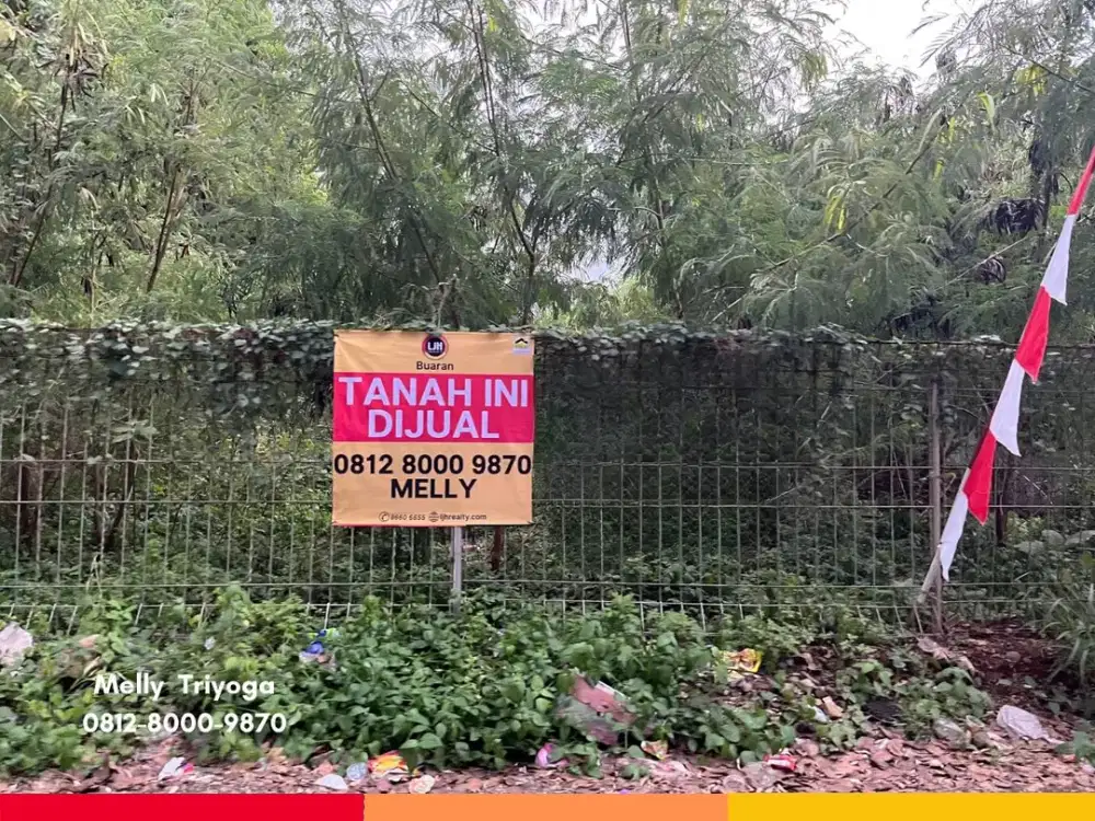 Dijual Tanah di Jalan Inspeksi Saluran Tarum Barat Cipinang Melayu, Jakarta Timur