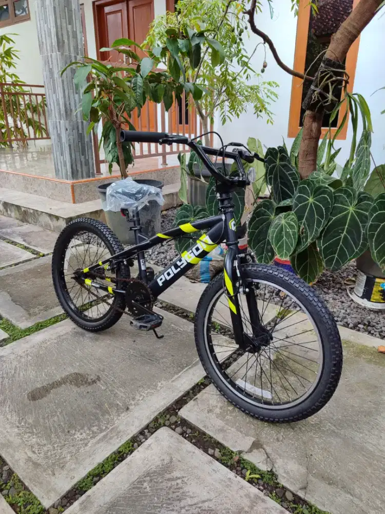 Sepeda anak BMX Polygon Hustle ring 20 Rotor stang muter