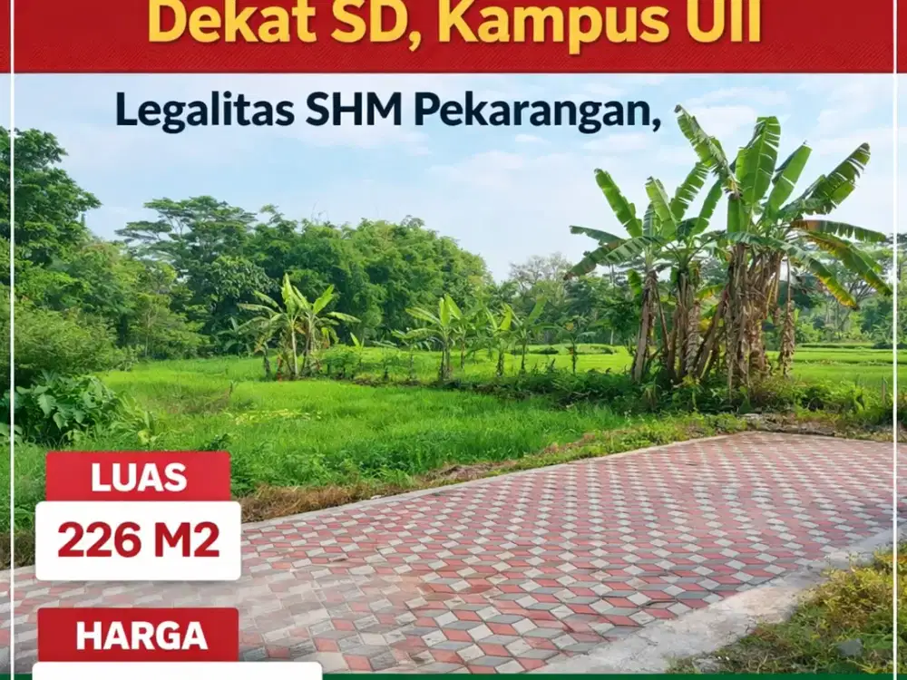 Tanah Jogja 2 MENIT SD BIAS KALIURANG SHMP