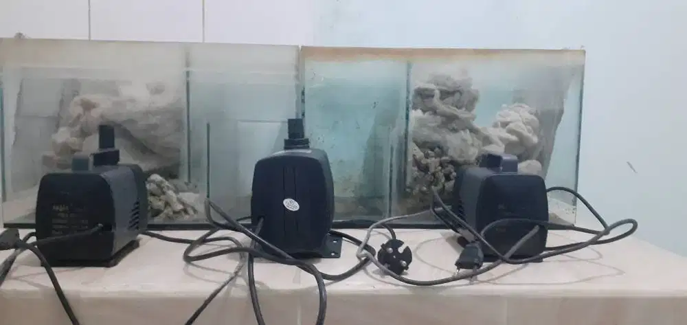 JUAL 3 POMPA KOLAM IKAN MERK YANG(1), MERK AMARA(2) & 2 FILTER KOLAM