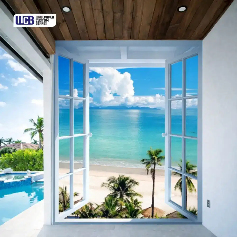 Wallpaper Custom Pemandangan Pantai 3D