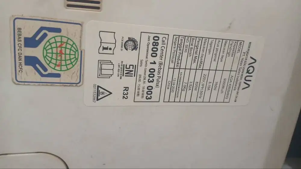 Jual AC second merk Aqua 1 PK