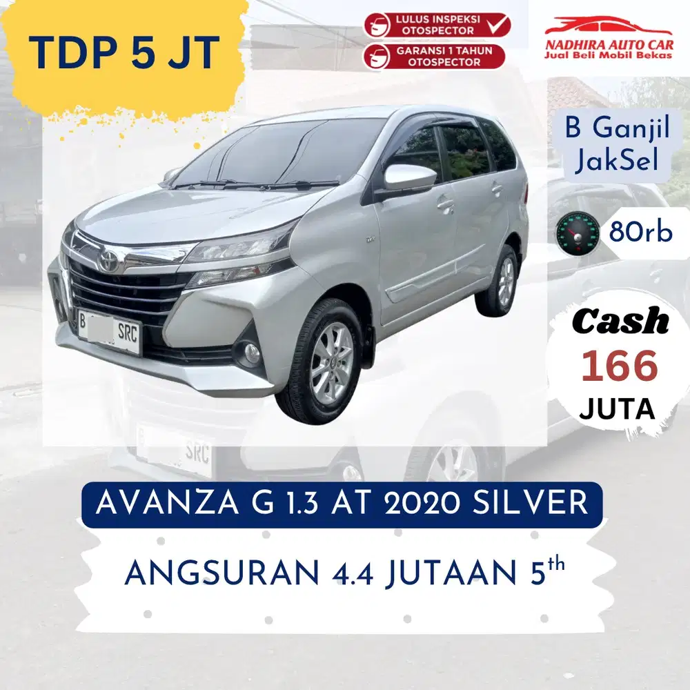 DP Cuma 5 Juta Avanza G 1.3 AT 2020 Silver