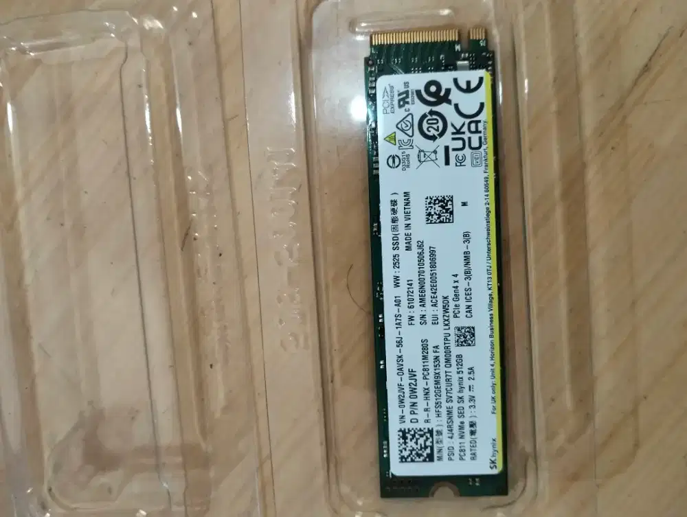 Ssd nvme gen 4 masih BARU 0 Days SkHyniix PC811