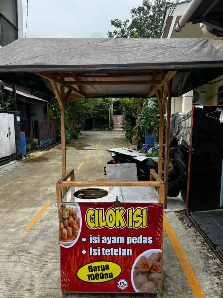 Gerobak cilok pentol kriwil HOME MADE blm pernah digunakan