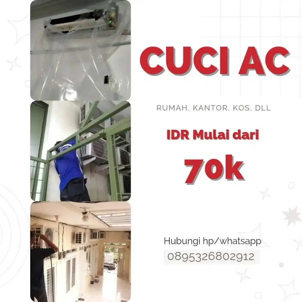 Jasa Cuci AC, pasang AC, Service AC Siap Panggil