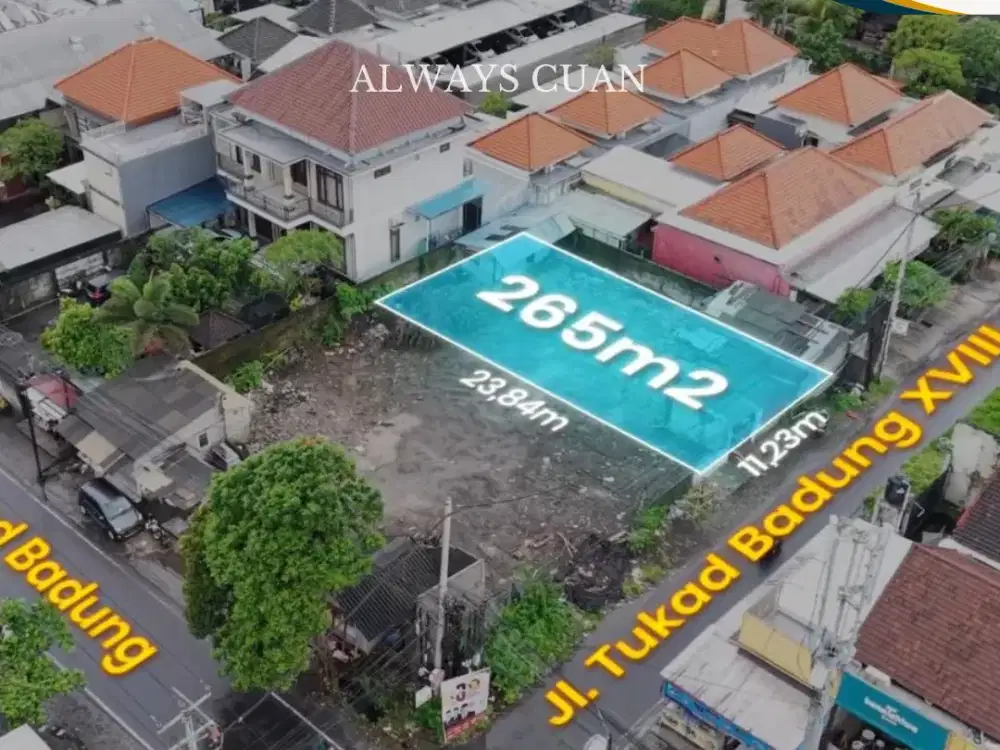 Lahan Kosong di Jl Tukad Badung - Renon Dijual