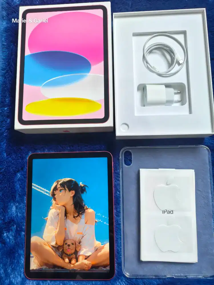 iPad 10 gen iBox Pink BH 100 Wifi 64gb Digimap Mulus Fullset original