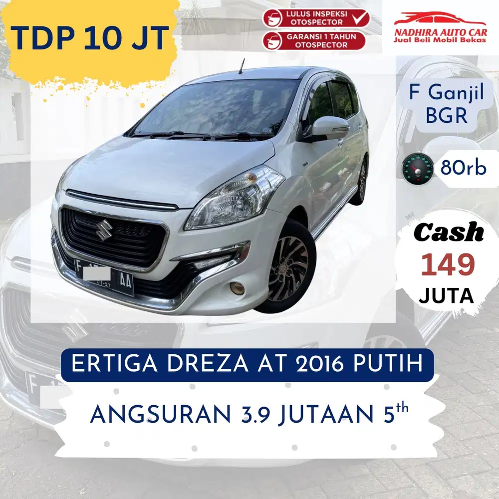 DP 10 Juta Ertiga Dreza AT 2016 Putih