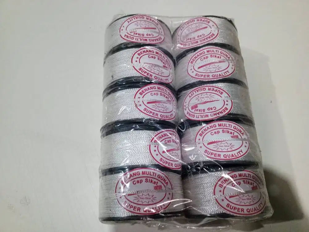 Benang Nilon Sol Gujer Benang Bangunan Ukuran besar 1 pak PUTIH 10 pc