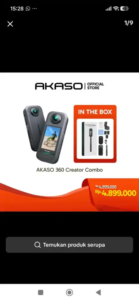 Kamera akaso 360