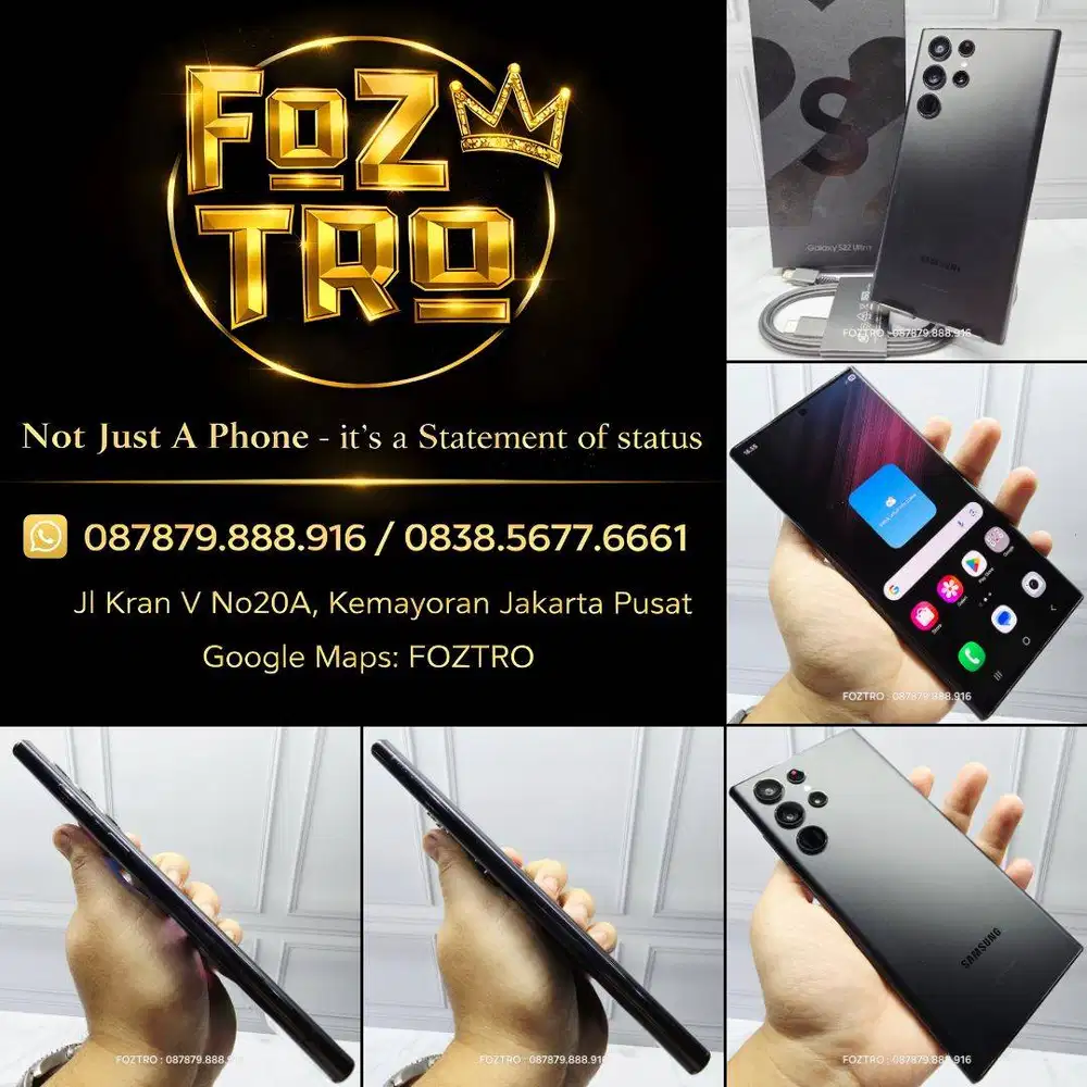 Samsung Galaxy S22 Ultra 12/256GB Black Resmi SEIN Fullset No Minus