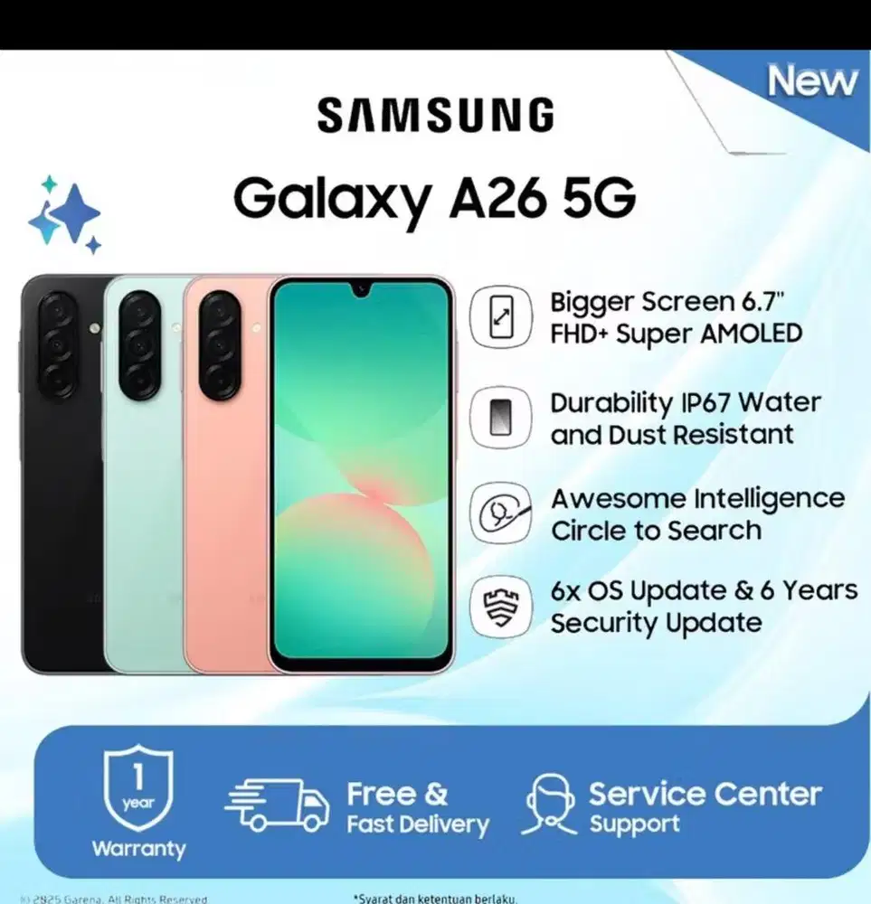 BARU SAMSUNG A26 5G 8-256 PINK