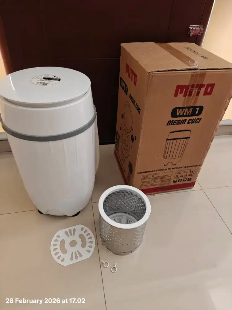 Mesin cuci portable MITO WM1 kondisi mulus 99%