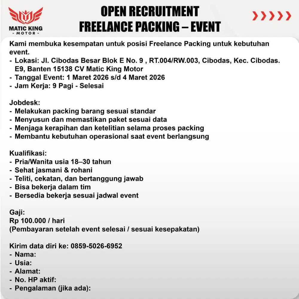 Freelance Packing Online