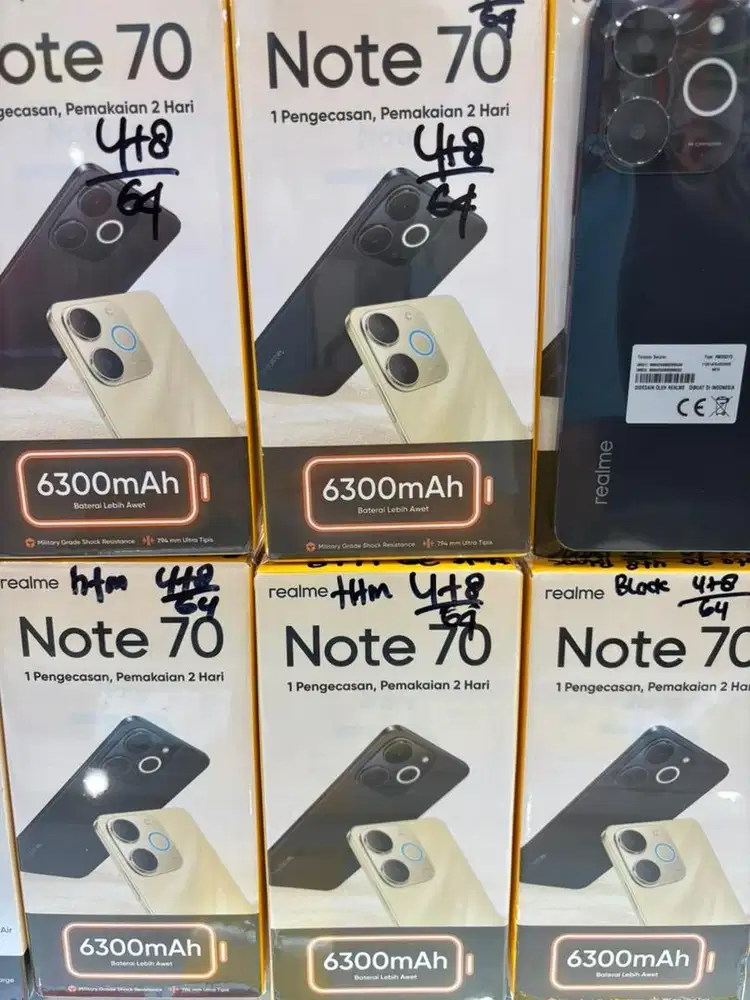 REALME NOTE 70 4+8/64 BATERAI 6.300mah BARU SEGEL RESMI