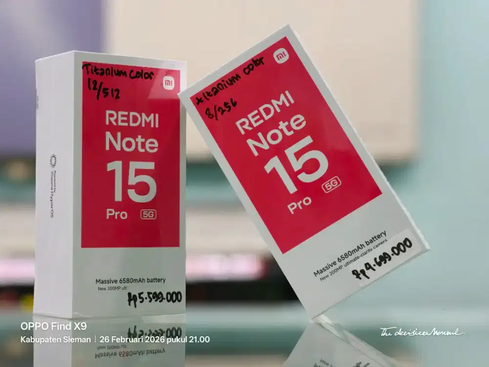 REDMI NOTE 15 PRO 5G 12/512 NEW SEGEL PROMO TERMURAH GARANSI RESMI