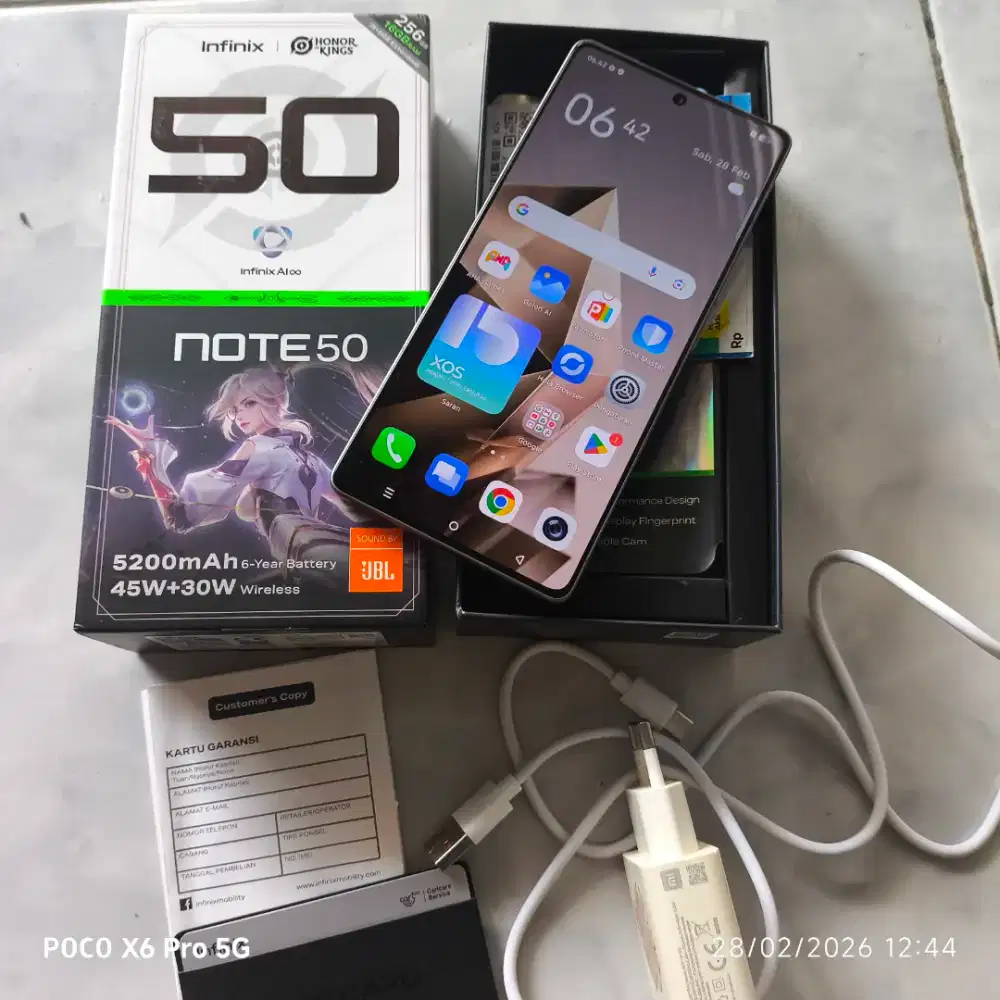 Infinix Note 50 Ram 8/256gb Fullset Mulus