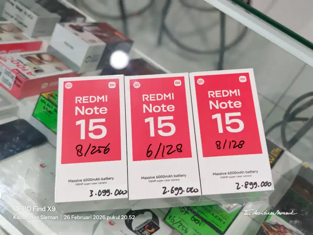 REDMI NOTE 15 4G 8/256 NEW SEGEL PROMO TERMURAH GARANSI RESMI