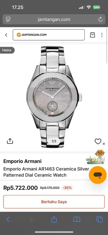Jam tangan couple emporio armani