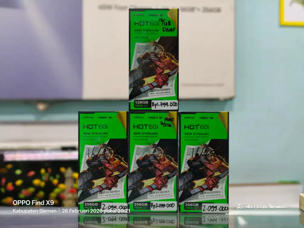 INFINIX HOT 60i 8/256 NEW SEGEL PROMO TERMURAH GARANSI RESMI