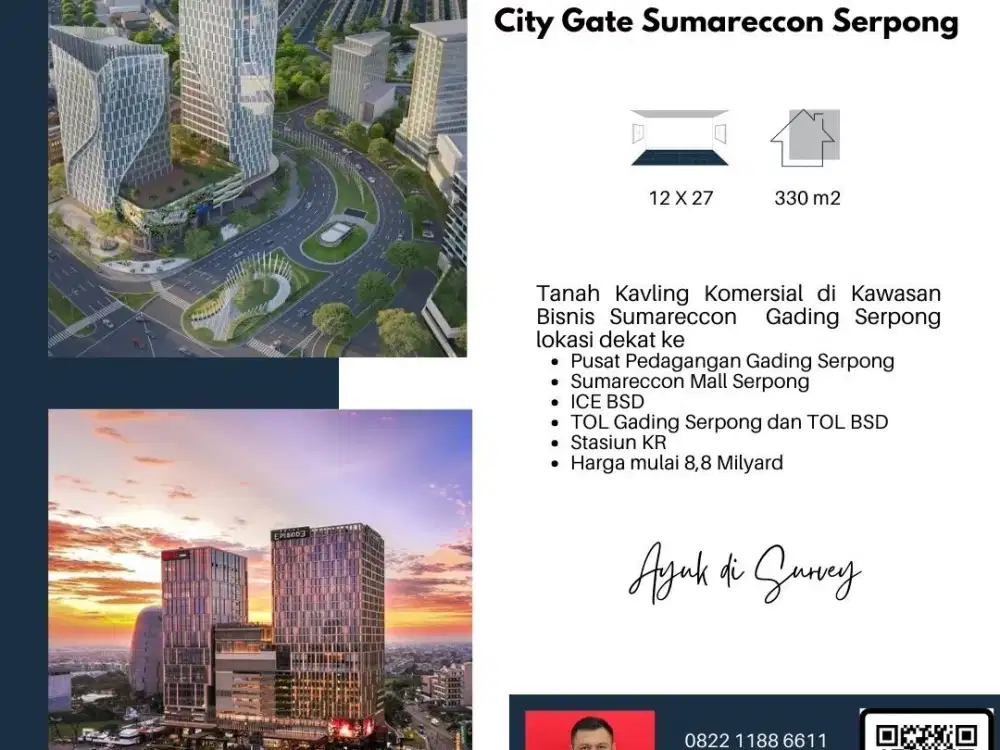 Tanah Kavling Strategis City Gate Komersial Summarecon Serpong - Graha & Suites