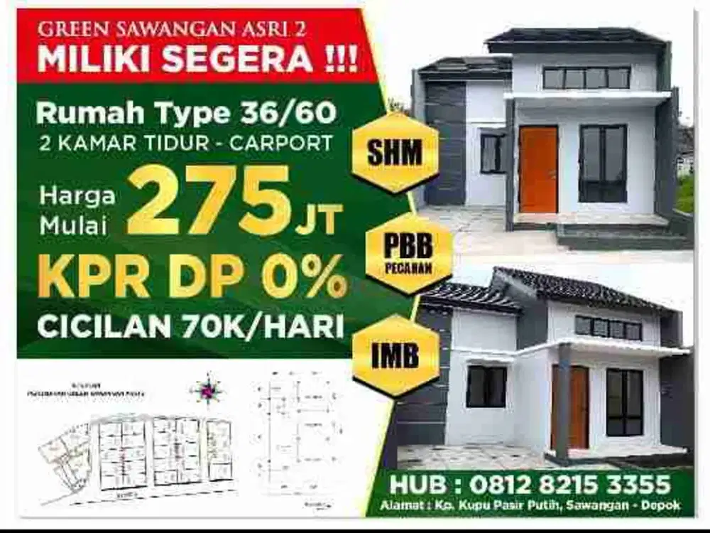 Miliki Segera Jarang Ada Harga Murah di Sawangan Depok