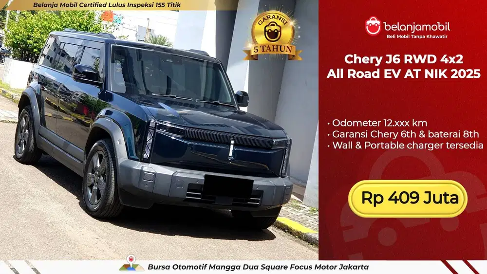 [ GARANSI 6TH ] Chery J6 J 6 RWD 4x2 EV 2025 2026