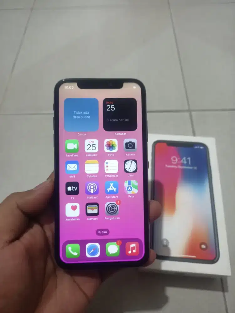 Iphone x 64gb fullset all op