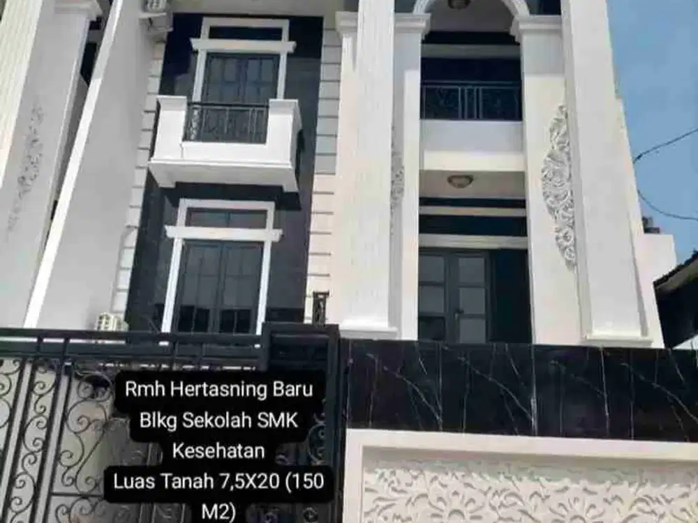 Rmh  Hertasning Baru Blkg Sekolah SMK Kesehatan LT 7,5X20 (150) lB 250M