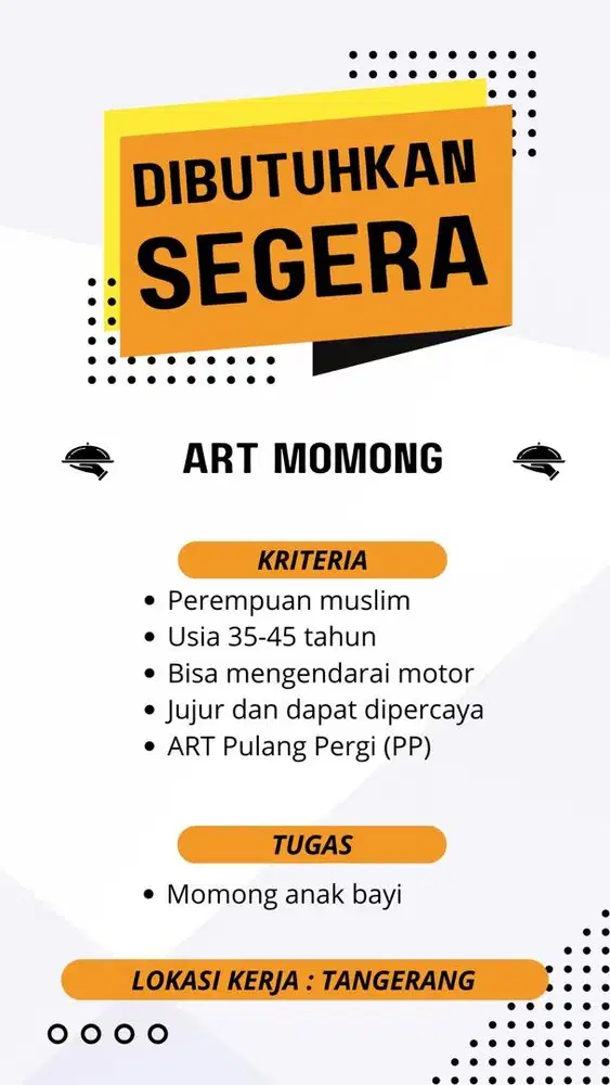 Lowongan ART Momong PP