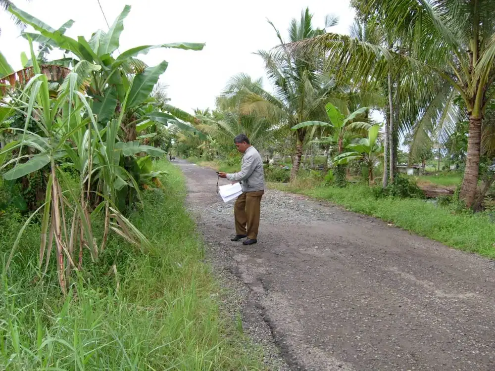 jual tanah sawah pinggir jalan aspal