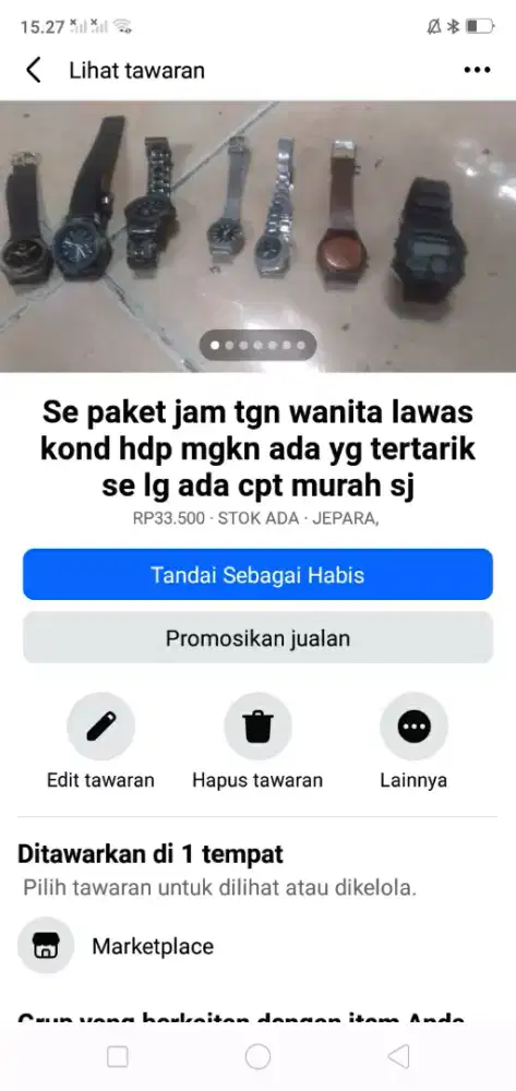 Se paket jam tgn wanita mdl lawas kond hdp mgkn ada yg tertarik murah
