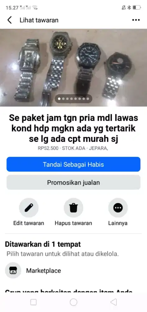 Se paket Jan tgn pria mdl lawas kond hdp mgkn ada  yg tertarik