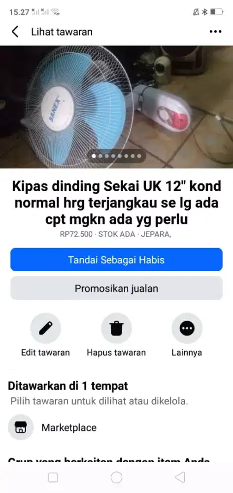 Kipas angin dinding berkualitas kond normal se lg ada cpt murah sj deh